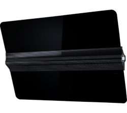 ELICA Barre Decorative Wall Mounted Cooker Hood - Black Glass & Stainless Steel